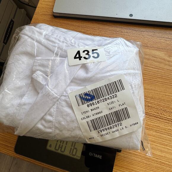 J.Crew Classic Secret Wash Cotton Poplin Shirt L White Button Down Long Sleeve - Picture 8 of 8